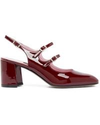 CAREL PARIS - Escarpins Banana En Cuir Verni À Bride Arrière - Lyst