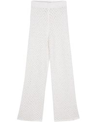 Eleventy - Straight-leg Crochet-knit Trousers - Lyst