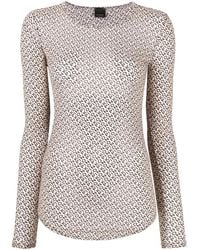 Pinko - Logo-Print Semi-Sheer Sweatshirt - Lyst
