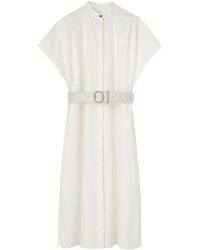 Jil Sander - Collarless Belted Shirt Dress - Lyst