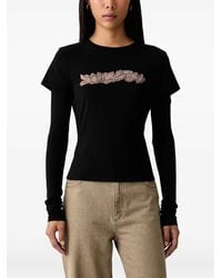 Miss Sixty - Layered-Effect Graphic-Print T-Shirt - Lyst