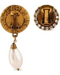 Moschino - Asymmetric Pearl Drop Earrings - Lyst