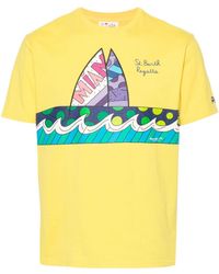 Mc2 Saint Barth - Camiseta con motivo de tabla de surf de x Britto - Lyst