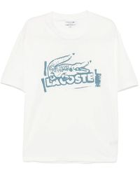 Lacoste - Cotton Printed T-Shirt - Lyst