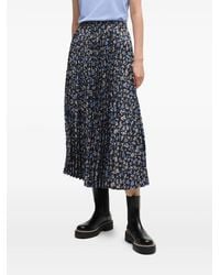 BOSS - Floral-Print Midi Skirt - Lyst