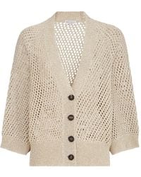 Brunello Cucinelli - Dazzling Texture Net Cardigan - Lyst