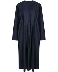 Sofie D'Hoore Jurk Met Geplooid Vlak - Blauw