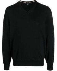 BOSS - Vネック プルオーバー - Lyst