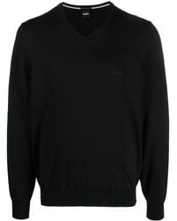 BOSS - Pullover Mit V-Ausschnitt - Lyst