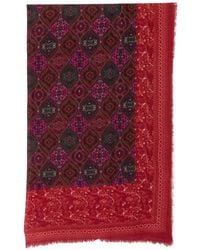 SGOMBERO CANTINE - Paisley-Print Frayed-Edge Scarf - Lyst