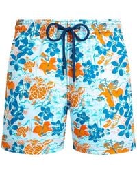 Vilebrequin - Floral Print Swim Shorts - Lyst