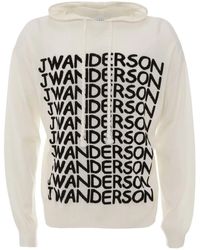 JW Anderson - Hoodie Mit Intarsien-Logo - Lyst