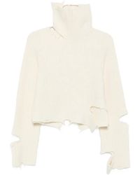 Haikure - Distressed-Effect Ribbed-Knit Sweater - Lyst