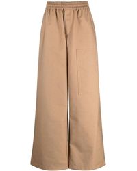 Off-White c/o Virgil Abloh - Logo-Embossed Wide-Leg Trousers - Lyst