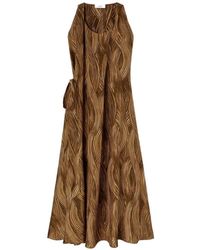 RETORI - Printed Silk Midi Dress - Lyst