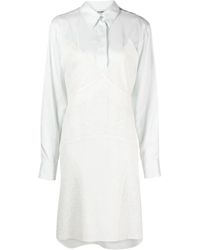 Fendi - Vestido camisero con detalle de encaje - Lyst