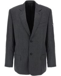 Balenciaga - Single-Breasted Pinstripe Blazer - Lyst