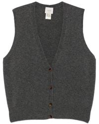 Alysi - V-Neck Sleeveless Cardigan - Lyst