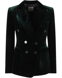 Kiltie - Velvet Double-Breasted Jacket - Lyst