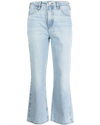 FRAME - Jeans a vita alta svasati crop - Lyst