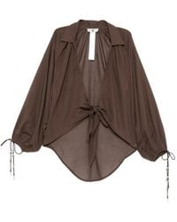 Twinset - Tie-Front Wide-Leg Top - Lyst