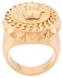 Versace Anillo con cabeza de Medusa - Multicolor