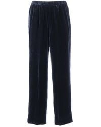 Aspesi - Velvet Cropped Trousers - Lyst