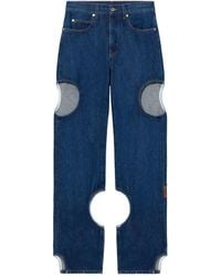 Off-White c/o Virgil Abloh - Cut-Out Detail Jeans - Lyst