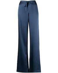Woera - Drawstring-Waist Silk Palazzo Trousers - Lyst