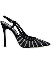Pollini - Escarpins En Mesh À Ornements En Cristal - Lyst