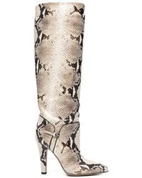 Paris Texas - Elsa Stiefel Mit Python-Print - Lyst