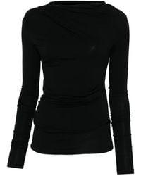 Entire studios - Draped Long-Sleeve Top - Lyst
