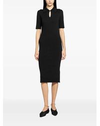 Jil Sander - Wool Midi Polo Dress - Lyst