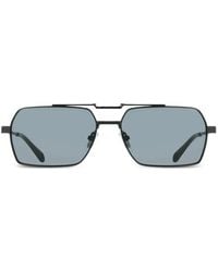 Ferragamo Eyewear - Double-Bridge Geometric-Frame Sunglasses - Lyst