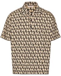 Valentino Garavani - Toile Iconographe Cotton Polo Shirt - Lyst
