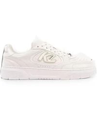 KARL LAGERFELD - Perforated Logo-Patch Sneakers - Lyst