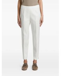 Peserico - Pressed-Crease Side-Slit Trousers - Lyst