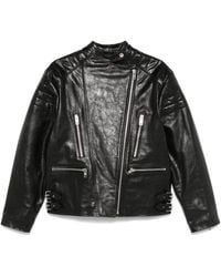 Twinset - Leather Biker Jacket - Lyst