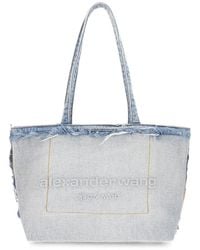 Alexander Wang - Logo-Embossed Frayed Tote Bag - Lyst