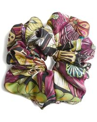 La DoubleJ - Floral-Print Silk Scrunchie - Lyst