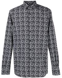 Karl Lagerfeld - Abstract-pattern Cotton Shirt - Lyst