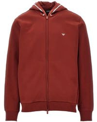 EA7 - Zip-Up Logo-Patch Hoodie - Lyst