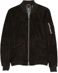 Les Hommes - Panelled Zip-Up Bomber Jacket - Lyst