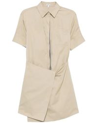 Loewe - Cotton And Silk Mini Dress - Lyst