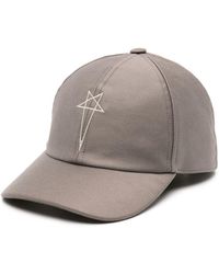Rick Owens - Pentagram-embroidered Cotton Baseball Cap - Lyst