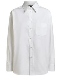 Etro - Chemise En Coton Et Soie Avec Imprimé Placé Sur Le Dos - Lyst