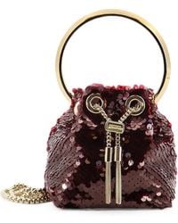 Jimmy Choo - Bon Bon Sequin-Embellished Bucket Bag - Lyst