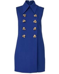 Carolina Herrera - Sleeveless Double-Breasted Mini Day Dress - Lyst