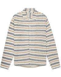 KROST - Striped Button-Up Knit Shirt - Lyst
