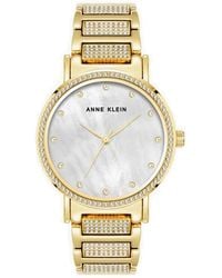 Anne Klein - Crystal-Embellished 36Mm Watch - Lyst